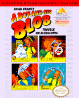 David Crane’s A Boy and His Blob: Trouble on Blobolonia (NES cover)