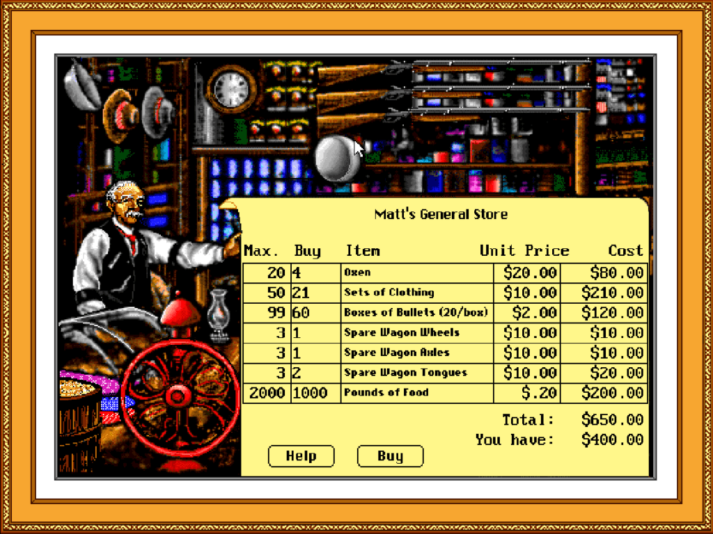 The Oregon Trail Deluxe Play game online